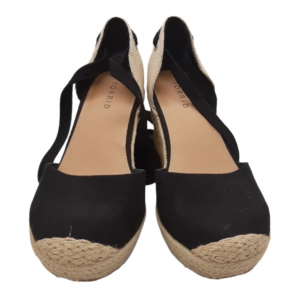 Torrid Ankle Wrap Espadrille Wedge SZ 8.5WW - Picture 5 of 15